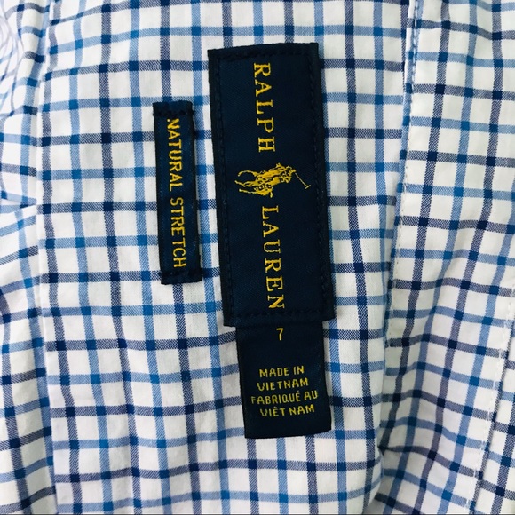 Ralph Lauren Boys Blue Gingham Button Down - Picture 4 of 9